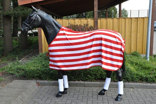 XAbschwitzdecke rot-weiss oder rot 135cm